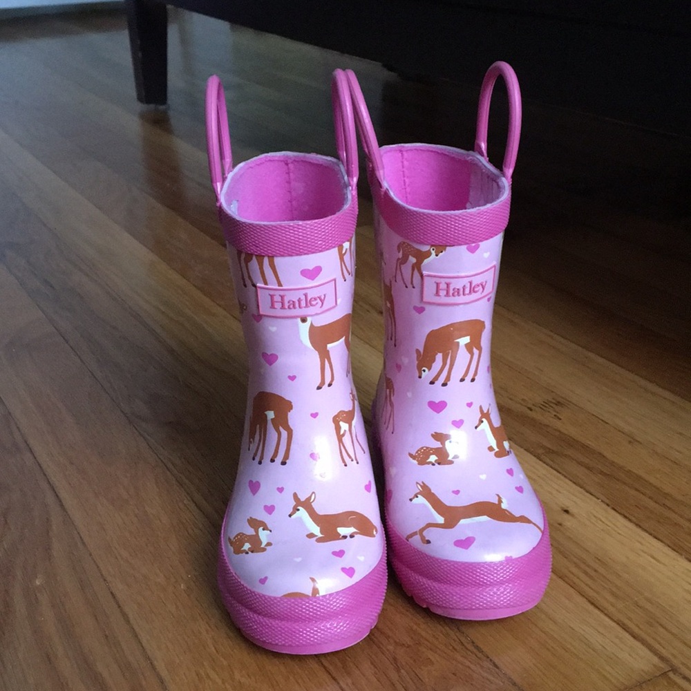 Hatley deer toddler girls rain boots 6